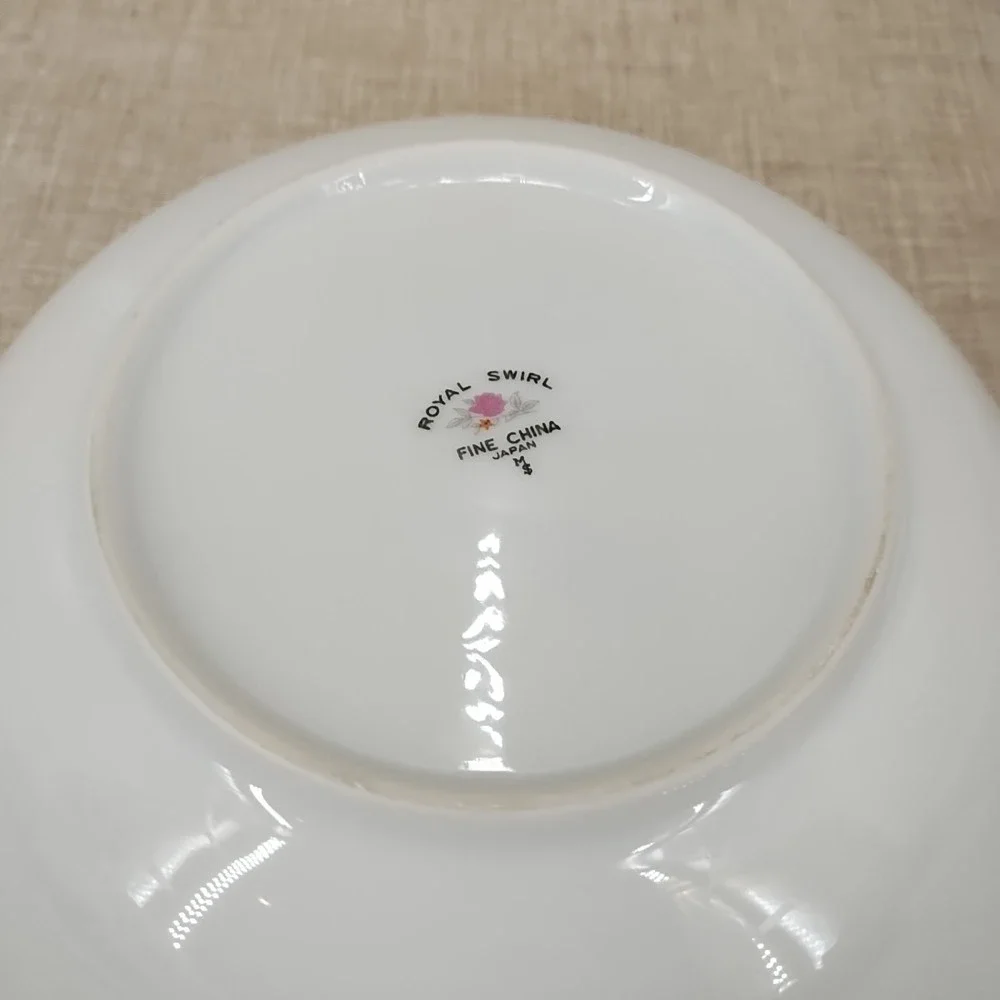Royal Swirl Fine China Set Of 2 Round Serving Bowl 9